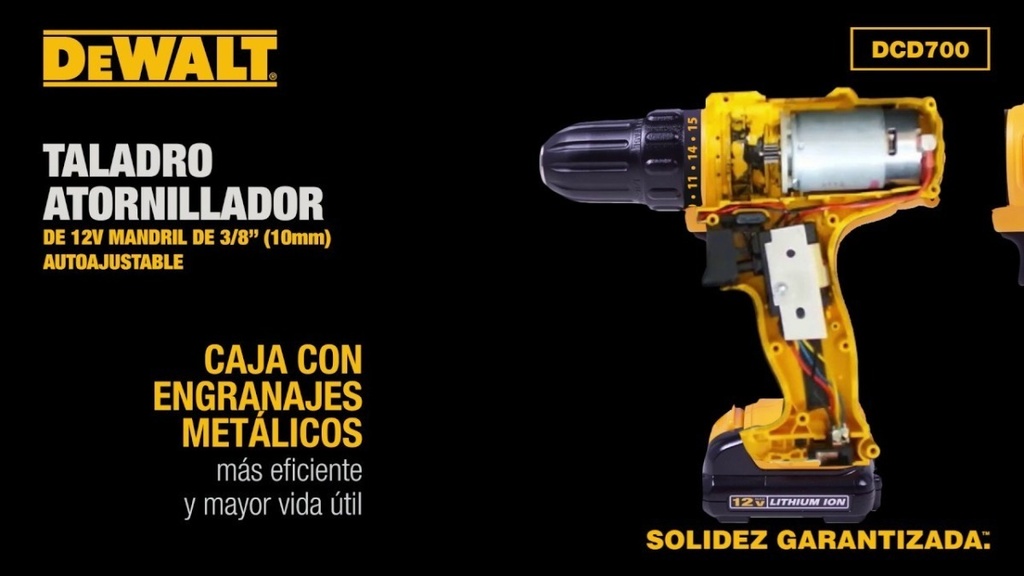 Atornillador Inalambrico Dewalt 12v - Dcd700lc1-b2