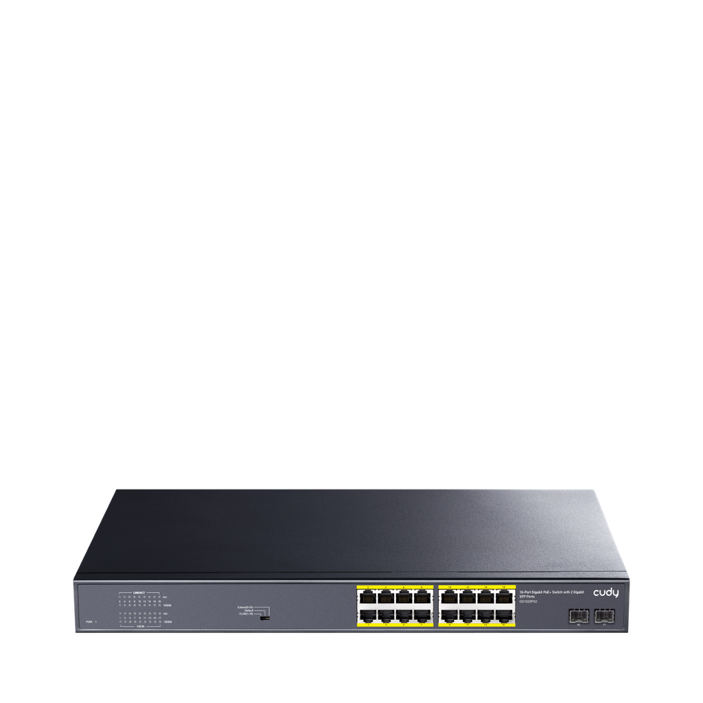 switch 16 puertos poe + 2 sfp gigabit