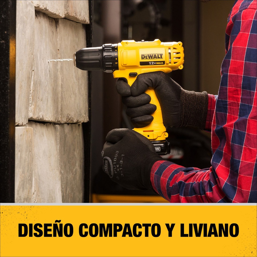 Taladro Atornillador Inalámbrico 10mm Dewalt Dcd700lc1 12v 