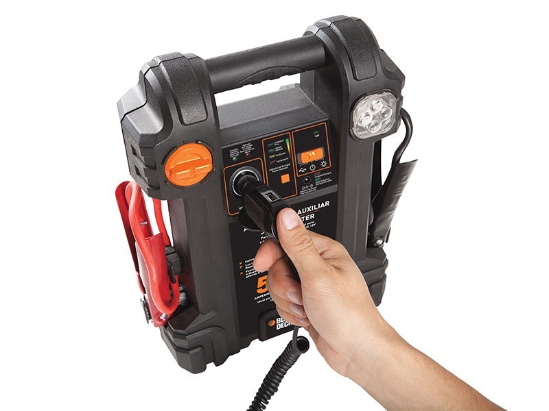 Partidor de bateria autos 500 amperes Black and decker