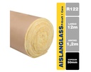 Lana de vidrio papel una cara  50mm R122 1,2 x 24 28,8 m2 