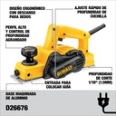 Cepillo 1.0 mm 550 W dewalt D26676-B2