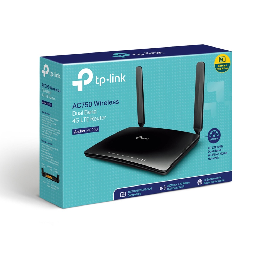 Router con chip 4G AC750 TP-link