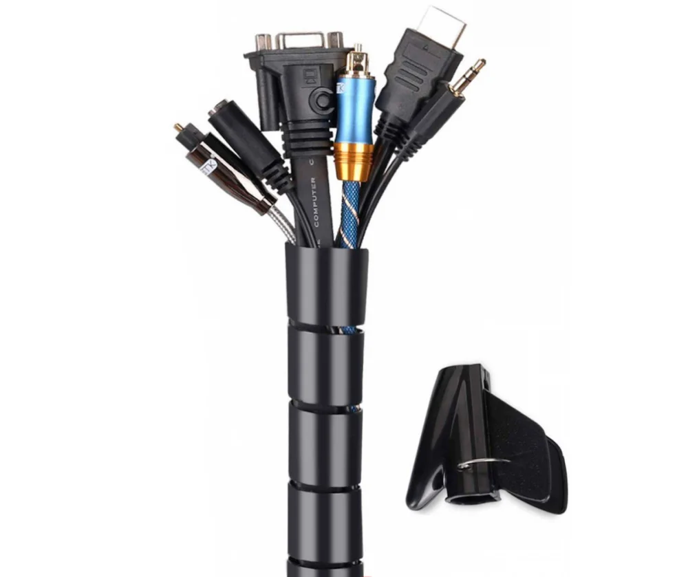 Espiral para cables negro 20MM 2MT