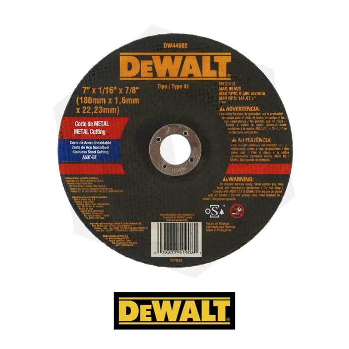 Disco corte delgado metal Inoxidable 7 Dewalt