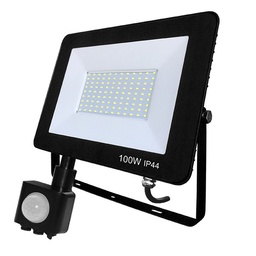 [FL-100PIR 6500K] Proyector Led Slim con Sensor de Movimiento 100W 6500K