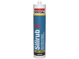 [121272] Silicona Acetica con fungicida Blanca soudal 300 Ml